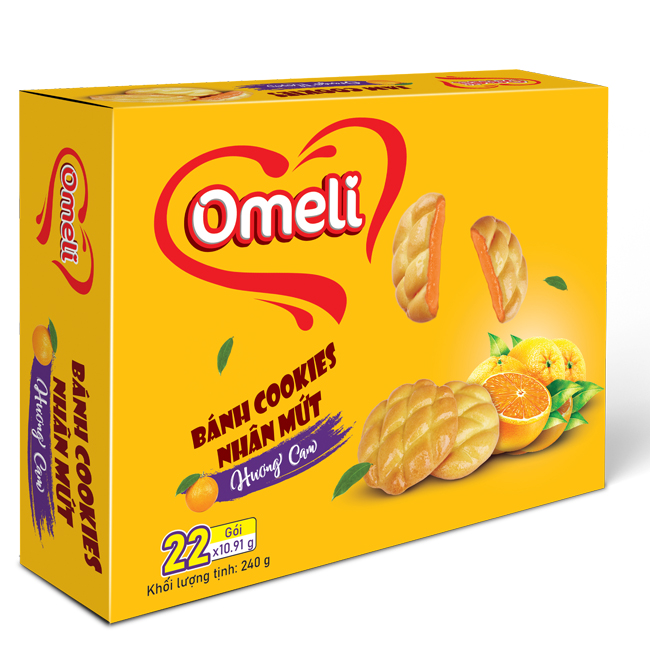 Bánh Cookies Nhân Mứt Hương Cam Omeli